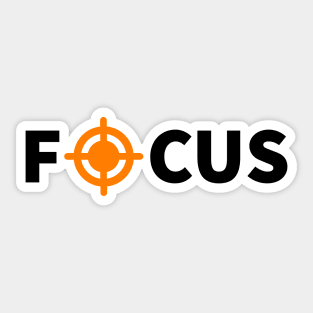 Focus text-based design for photographers and entrepreneurs by dmerchworld Sticker